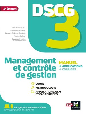 cover image of DSCG 3--Management et contrôle de gestion--Manuel et applications